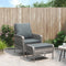 vidaXL - Tuinstoel - met - voetenbank - poly - rattan - grijs