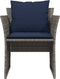vidaXL - Tuinstoel - met - voetenbank - poly - rattan - grijs
