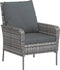 vidaXL - Tuinstoel - met - voetenbank - poly - rattan - grijs