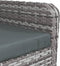 vidaXL - Tuinstoel - met - voetenbank - poly - rattan - grijs