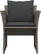 vidaXL - Tuinstoel - met - voetenbank - poly - rattan - grijs