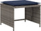 vidaXL - Tuinstoel - met - voetenbank - poly - rattan - grijs