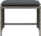 vidaXL - Tuinstoel - met - voetenbank - poly - rattan - grijs