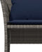 vidaXL - Tuinstoel - met - voetenbank - poly - rattan - grijs