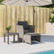 vidaXL - Tuinstoel - met - voetenbank - poly - rattan - grijs