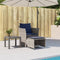 vidaXL - Tuinstoel - met - voetenbank - poly - rattan - grijs