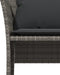 vidaXL - Tuinstoel - met - voetenbank - poly - rattan - grijs