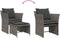 vidaXL - Tuinstoel - met - voetenbank - poly - rattan - grijs