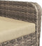 vidaXL - Tuinstoel - met - voetenbank - poly - rattan - lichtbruin