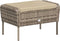 vidaXL - Tuinstoel - met - voetenbank - poly - rattan - lichtbruin