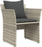 vidaXL - Tuinstoel - met - voetenbank - poly - rattan - lichtgrijs