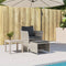 vidaXL - Tuinstoel - met - voetenbank - poly - rattan - lichtgrijs