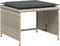 vidaXL - Tuinstoel - met - voetenbank - poly - rattan - lichtgrijs