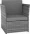 vidaXL - Tuinstoel - met - voetenbank - poly - rattan - antracietkleurig