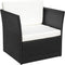 vidaXL - Tuinstoel - met - voetenbank - poly - rattan - zwart