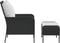 vidaXL - Tuinstoel - met - voetenbank - poly - rattan - zwart