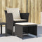 vidaXL - Tuinstoel - met - voetenbank - poly - rattan - zwart