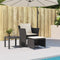vidaXL - Tuinstoel - met - voetenbank - poly - rattan - zwart