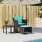 vidaXL - Tuinstoel - met - voetenbank - poly - rattan - zwart
