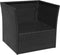 vidaXL - Tuinstoel - met - voetenbank - poly - rattan - zwart