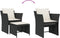 vidaXL - Tuinstoel - met - voetenbank - poly - rattan - zwart