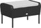 vidaXL - Tuinstoel - met - voetenbank - poly - rattan - zwart