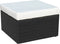vidaXL - Tuinstoel - met - voetenbank - poly - rattan - zwart