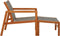 vidaXL - Tuinstoel - met - voetensteun - eucalyptushout - en - textileen - grijs