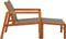 vidaXL - Tuinstoel - met - voetensteun - eucalyptushout - en - textileen - grijs