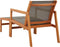 vidaXL - Tuinstoel - met - voetensteun - eucalyptushout - en - textileen - grijs