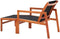 vidaXL - Tuinstoel - met - voetensteun - eucalyptushout - en - textileen - grijs