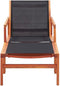 vidaXL - Tuinstoel - met - voetensteun - eucalyptushout - en - textileen - grijs