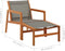 vidaXL - Tuinstoel - met - voetensteun - eucalyptushout - en - textileen - grijs