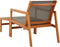 vidaXL - Tuinstoel - met - voetensteun - eucalyptushout - en - textileen - grijs