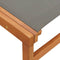 vidaXL - Tuinstoel - met - voetensteun - eucalyptushout - en - textileen - grijs