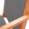 vidaXL - Tuinstoel - met - voetensteun - eucalyptushout - en - textileen - grijs