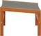 vidaXL - Tuinstoel - met - voetensteun - eucalyptushout - en - textileen - grijs