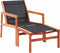 vidaXL - Tuinstoel - met - voetensteun - massief - eucalyptushout - en - textileen