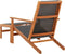 vidaXL - Tuinstoel - met - voetensteun - massief - eucalyptushout - en - textileen