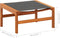vidaXL - Tuinstoel - met - voetensteun - massief - eucalyptushout - en - textileen