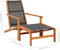 vidaXL - Tuinstoel - met - voetensteun - massief - eucalyptushout - en - textileen