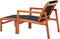 vidaXL - Tuinstoel - met - voetensteun - massief - eucalyptushout - en - textileen