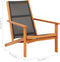 vidaXL - Tuinstoel - met - voetensteun - massief - eucalyptushout - en - textileen