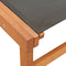 vidaXL - Tuinstoel - met - voetensteun - massief - eucalyptushout - en - textileen