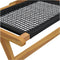 vidaXL - Tuinstoel - met - voetensteun - massief - teakhout - en - polyester