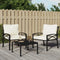 vidaXL - Tuinstoel - met - zandkleurige - kussens - 68x76x79 - cm - staal