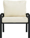 vidaXL - Tuinstoel - met - zandkleurige - kussens - 68x76x79 - cm - staal