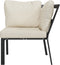 vidaXL - Tuinstoel - met - zandkleurige - kussens - 76x76x79 - cm - staal