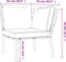 vidaXL - Tuinstoel - met - zandkleurige - kussens - 76x76x79 - cm - staal