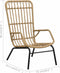 vidaXL - Tuinstoel - poly - rattan - lichtbruin